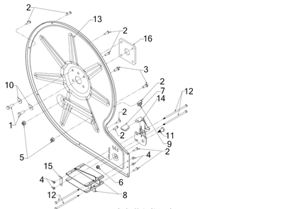 Louver Plate Diagram and Parts List for JS1150 (24A67M4710)(2018) Cub Cadet Leaf Blower / Vacuum
